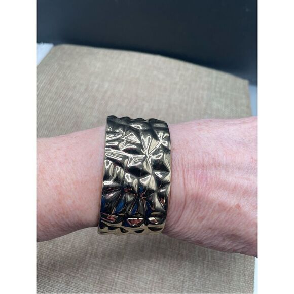BCBG Generation Gold Tone Cuff Bracelet - Picture 2 of 9